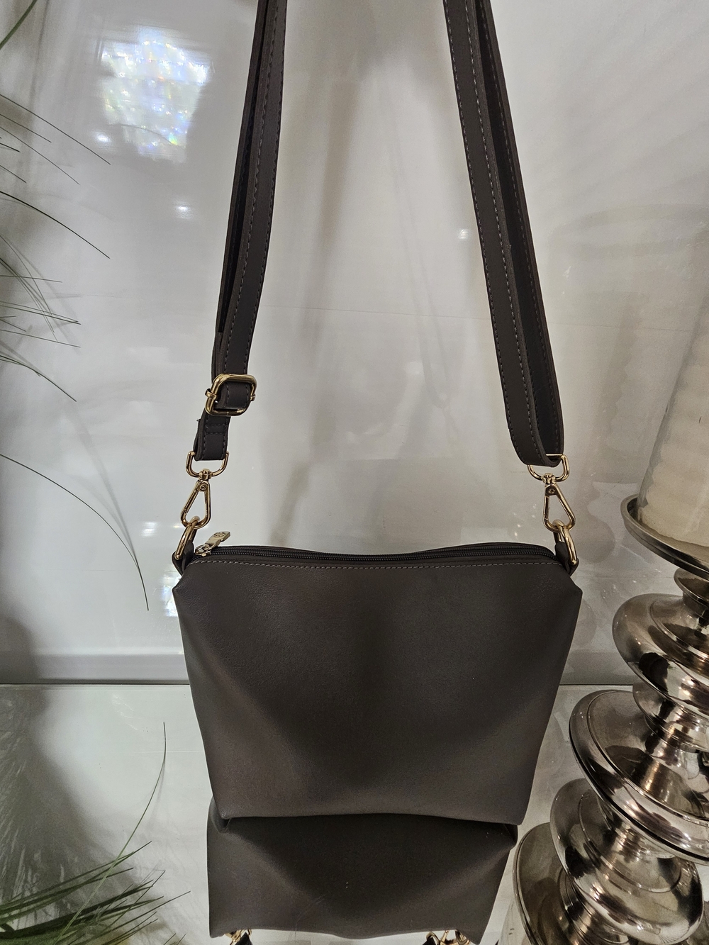 Classic Black Crossbody Bag - Minimalist Everyday Shoulder Bag